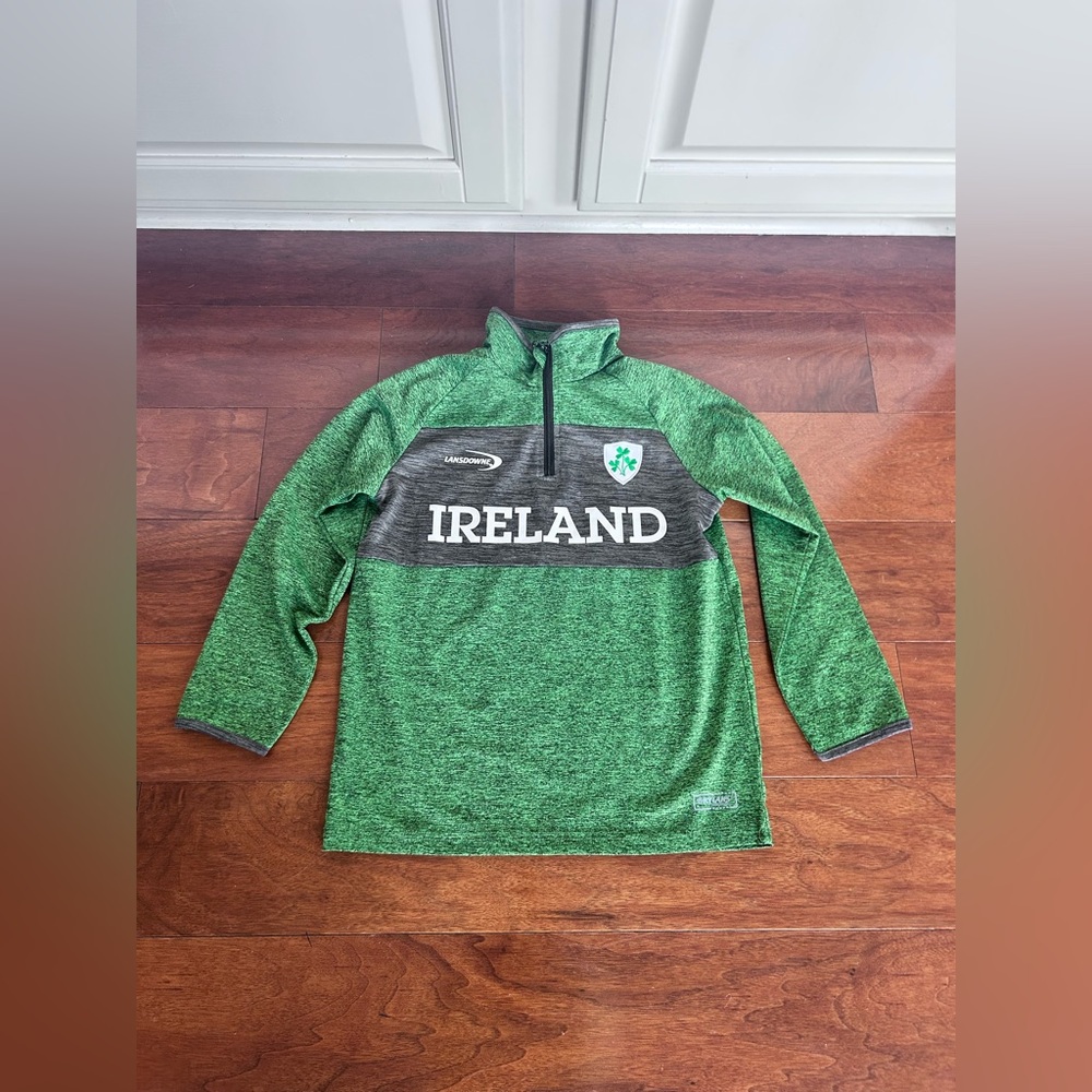 Lansdowne Ireland boys 1/4 zip size 7/8 athletic Irish Raglan Road